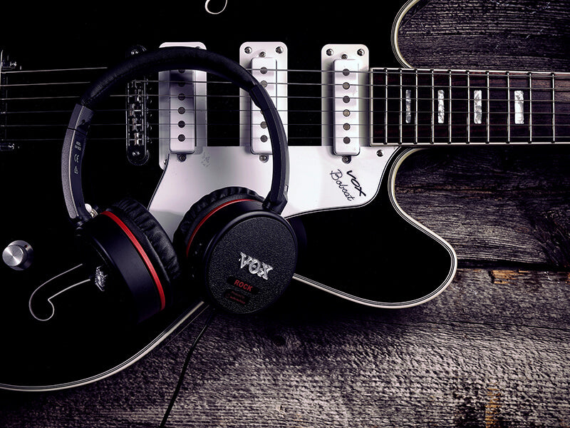 VOX VGH ROCK Guitar Amplifier Headphones with Built-in Reverb, Chorus and Delay Effects and Aux In Jack