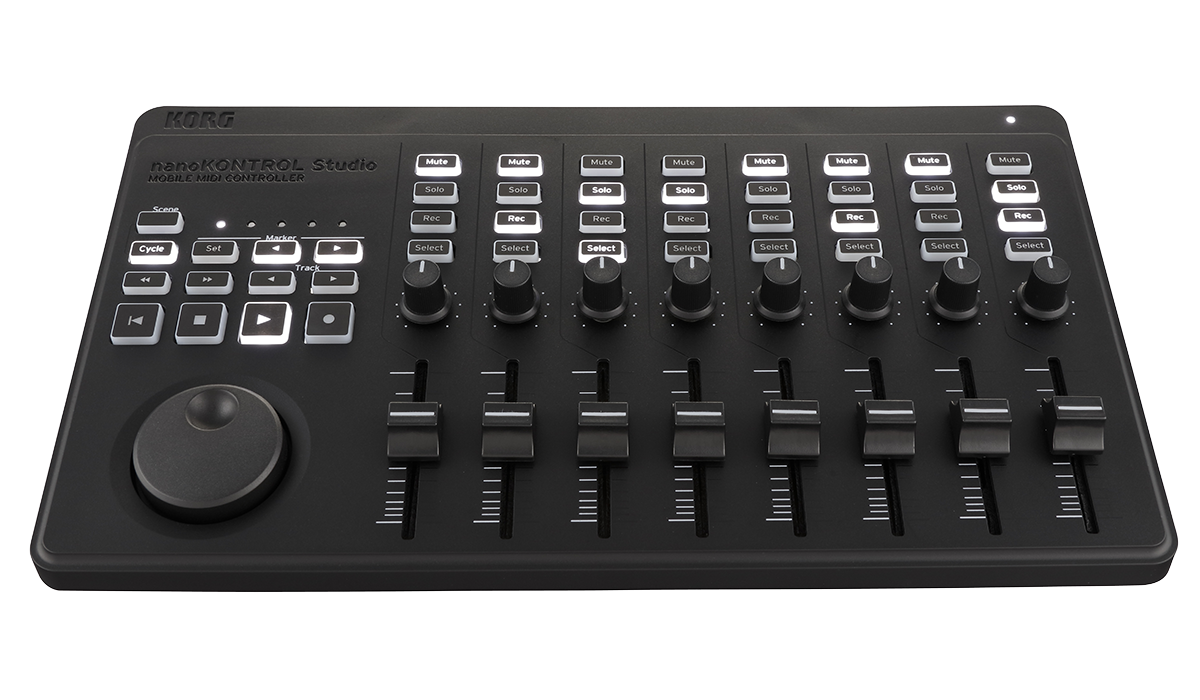 KORG nanoKONTROL Studio Mobile Best MIDI Controller Keyboard with Transport Keys and Mixer Section and Battery or Wireless Connection