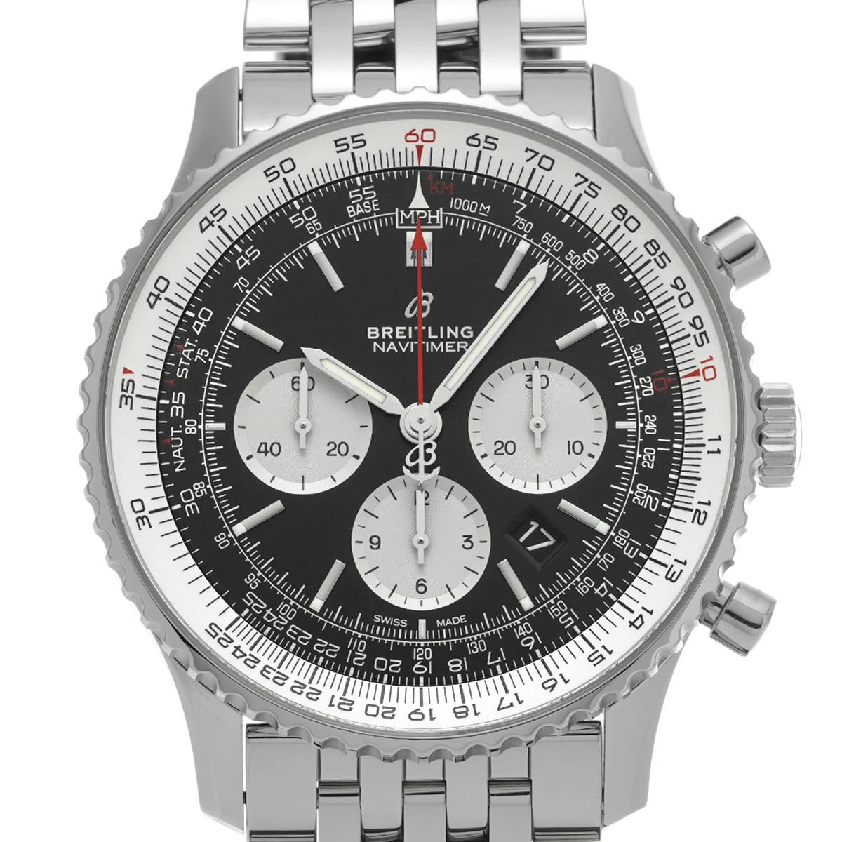 BREITLING Navitimer B01 Chronograph 46 AB0127211B1A1 Black Dial Men&#39;s Watch