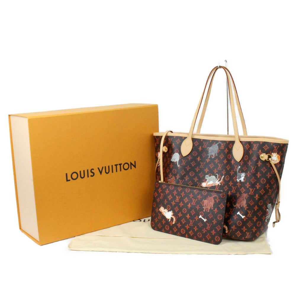 Louis Vuitton Neverfull MM M44441 Catgram Monogram Tote Bag Handbag