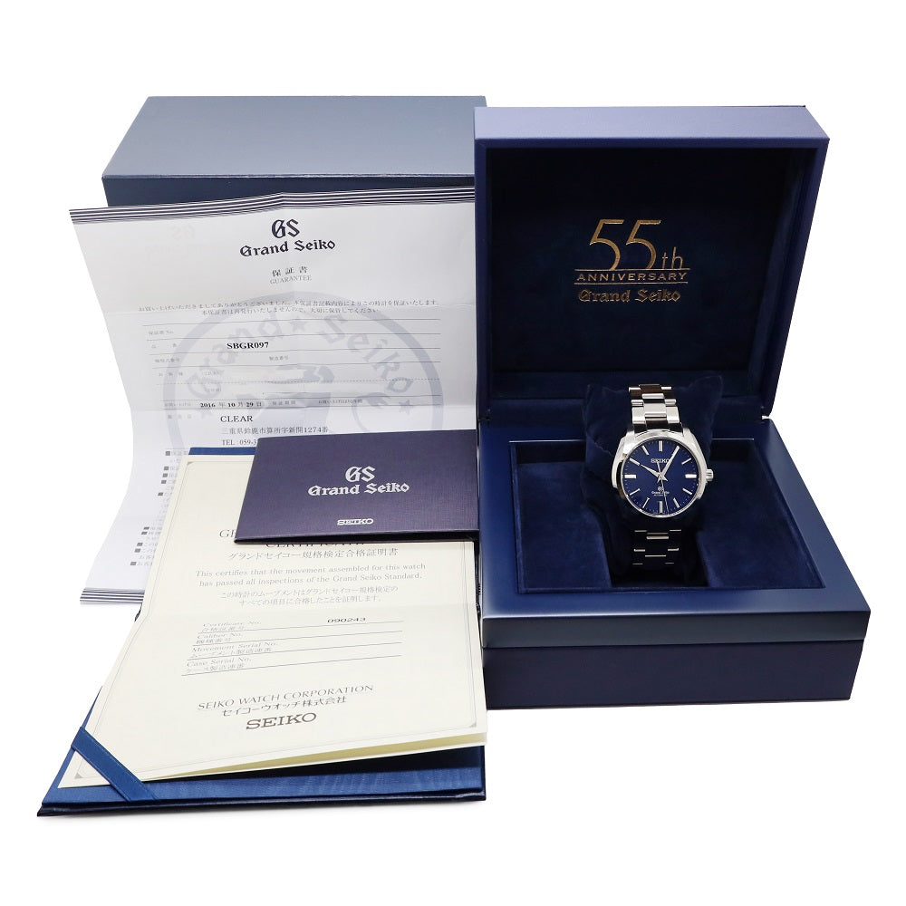 Grand Seiko 55th Anniversary Limited Model SBGR097 Blue Dal Men&#39;s Watch