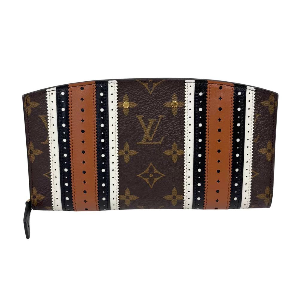 Louis Vuitton Zippy Steamer Brown Gold Hardware Women&#39;s Wallet M62873