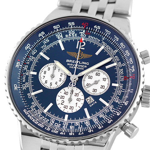 Breitling Navitimer Heritage A35350 Stainless Steel 43mm Blue Dial Men&#39;s Watch