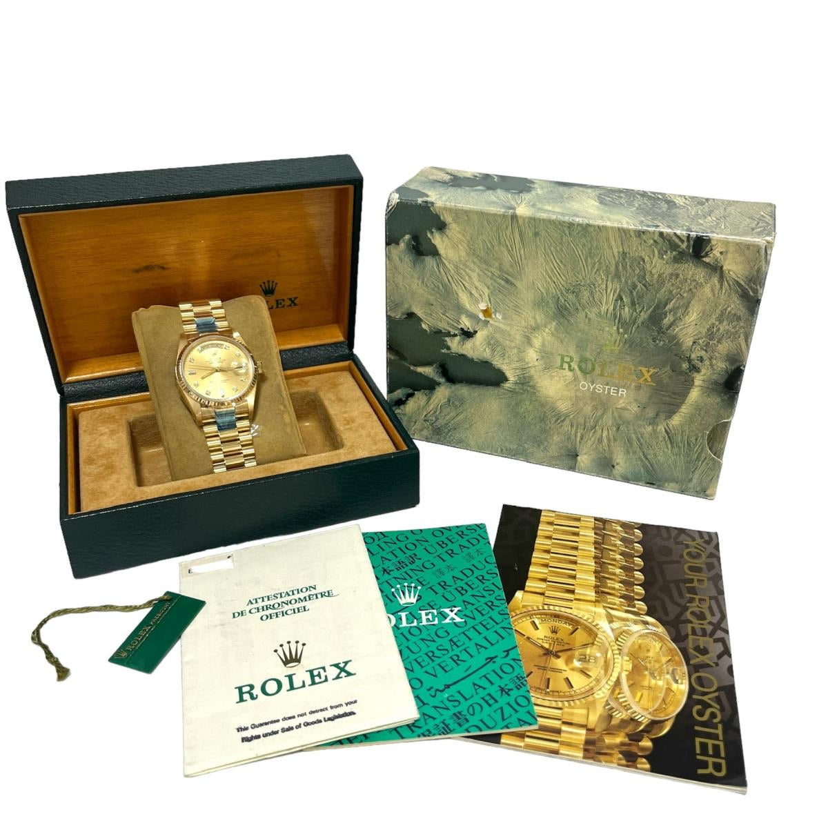 Rolex Day-Date 18348A(E) Champagne Gold Dial Automatic Men&#39;s Watch