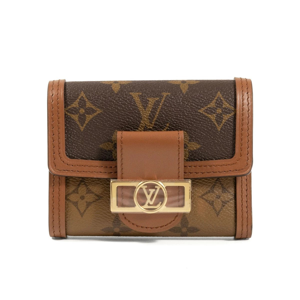 LOUIS VUITTON Portefeuil Dauphine Compact Monogram Reverse Wallet M68725