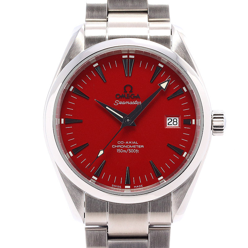 OMEGA Aqua Terra Co-Axial Marui Limited 2503.60 Red Stainless Steel Men&#39;s Watch