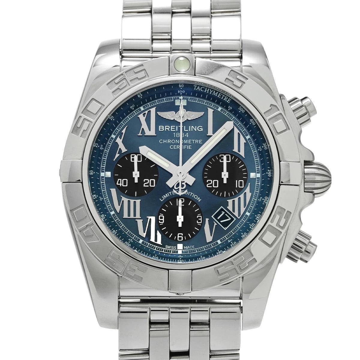 BREITLING Chronomat 44 Limited AB01111A/BG64 Blue Shell/Black Dial Men&#39;s Watch