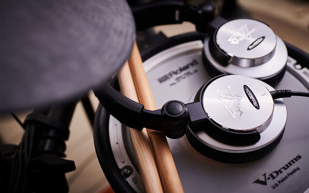 Roland RH-300V V-Drums Monitoring Headphones Punchy, Dynamic Sound with Solid Bass Response and Clear Highs for V-Drums and Electronic Percussions