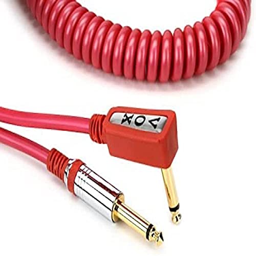 VOX VCC090 Red Coiled 1/4&quot; Cable with Mesh Bag, 29.5&#39;